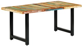 vidaXL Mesa de jantar 180x90x76 cm madeira recuperada maciça