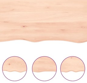 Prateleira de parede 180x50x(2-4)cm carvalho maciço não tratado