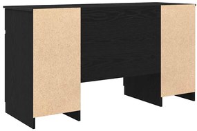 Mesa vidaXL Preta em Carvalho 140x49x76 cm em Madeira Engenharia