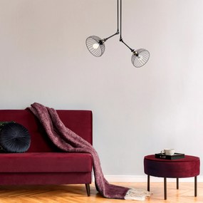 Candeeiro de Teto Beybisi – Preto – 83 x 83 cm