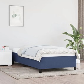 Estrutura de cama sem colchão 90x190 cm tecido azul