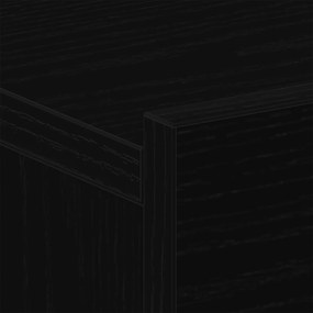 Cabeceira de Cama vidaXL Preta de Carvalho 40x30x30 cm em Madeira Comp
