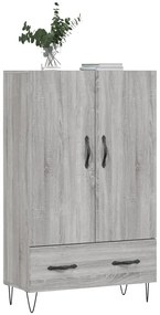 Armário alto derivados de madeira 69,5x31x115cm cinza sonoma