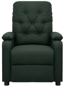 Poltrona de massagens elétrica tecido verde-escuro