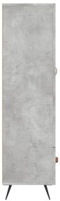 Aparador alto 69,5x31x115 cm derivados de madeira cinza-cimento