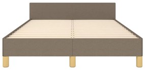 Estrutura cama sem colchão 120x200 cm tecido cinza-acastanhado