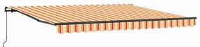 Toldo Retrátil amarelo e laranja 400 × 300 cm Tecido e metal