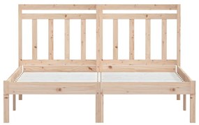 Estrutura de cama casal 135x190 cm madeira maciça