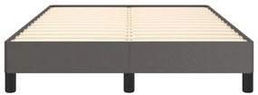 Estrutura de cama 120x200 cm couro artificial cinzento