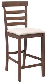 Bancos de bar com almofadões 2pcs madeira de seringueira maciça
