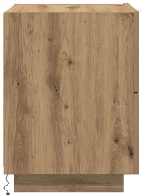Cristaleira vidaXL com Luzes LED Carvalho Artesanal 45x40x55 cm