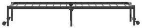 Estrutura de cama sem colchão Dobrável 90x190 cm aço preto