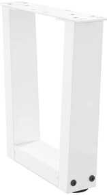Pés para mesa de centro em V, 2 peças, branco, 40x(30-31,3) cm, aço