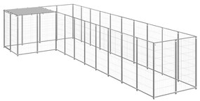 Canil 7,26 m² aço prateado