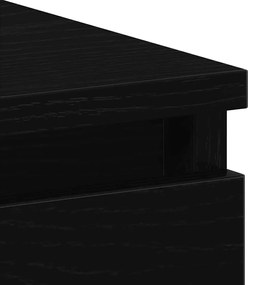 Secretária 90x45x76 cm derivados de madeira cor carvalho preto