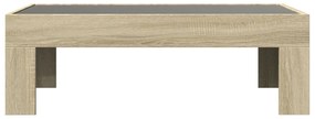 Mesa de centro luzes LED Infinity 90x50x30 cm carvalho sonoma