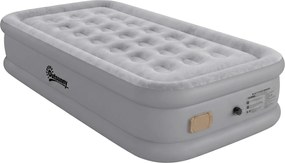 Outsunny Colchão Insuflável Individual Dobrável com Bomba, Enchimento em 3 Minutos, Esvaziamento em 2 Minutos, Bolsa, Suporta até 200 kg, 190x97x39 cm, Cinzento | Aosom Portugal