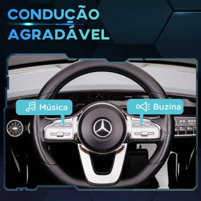 Carro Elétrico para Crianças Carro Mercedes AMG CLA 45 com Bateria 12V  Faróis LED Buzina e Música 110x61x45 cm Preto
