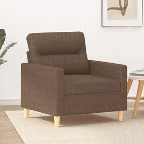 vidaXL Poltrona 60 cm tecido castanho