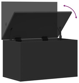 Caixa de arrumação 60x35x35 cm derivados de madeira preto