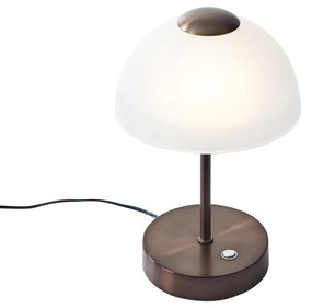 Candeeiro de Mesa Design Bronze Escuro Incl. LED Regulável - Joya Design