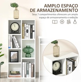 Estante Tak - Cor Branco - Com 7 Compartimentos Abertos - 50cm x 24cm