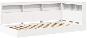 Cama estante Branca 75 x 190 cm em madeira engenheirada