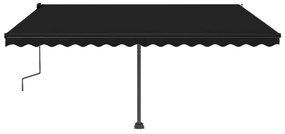 Toldo retrátil manual independente 450x300 cm antracite