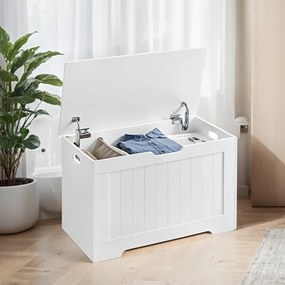 Banco com espaço de arrumação 40 x 76 x 48 cm Branco