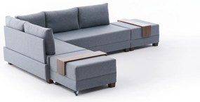 Sofá-cama de canto Fly – Azul – 210x70x280 cm