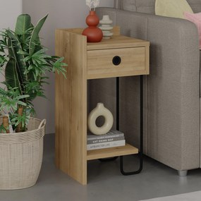 Mesa de Cabeceira Sirius Left – Carvalho – 32x61x30 cm