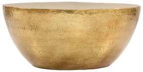 Mesa de centro em alumínio martelado 70x30 cm bronze