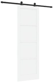 Porta deslizante vidaXL com conjunto de hardware branco 78x232 cm de m