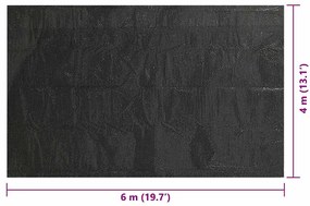 Cobertura retangular para piscina 600x400 cm PE preto