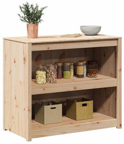 Armário de Cozinha ao Ar Livre 106x55x92 cm de Madeira Maciça de Pinho