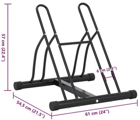Suporte independente para 2 bicicletas aço