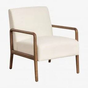 Poltrona Maylene Tecido Creme Bege - Sklum