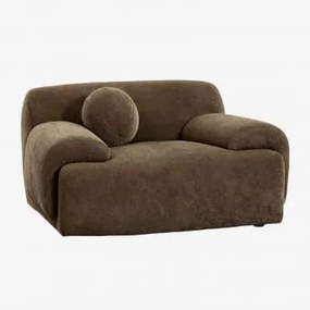 Poltrona Estofada Shirina Chenille Castanho Café - Sklum