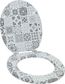 vidaXL Assento de Vaso Sanitário Cinzeto 44 x 38 cm Placa de MDF