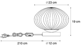 Candeeiro de Mesa Design Latão com Vidro Opal - Mochi Design