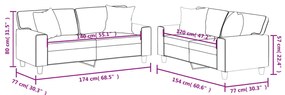 2 pcs conjunto sofás c/ almofadas couro artificial cappuccino