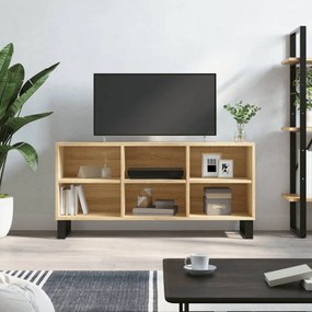 Armário de TV 103,5x30x50 cm derivados madeira carvalho sonoma