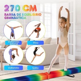 Barra de equilíbrio Ginástica dobrável com base de madeira maciça e superfície antiderrapante de espuma portátil com alça para crianças e adolescentes