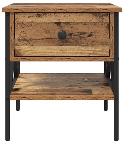 Mesa de Cabeceira Madeira Velha 40x42x45 cm Madeira Engenharia