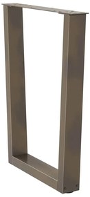 Pés para mesa de jantar em formato de V, 2 peças, aço natural, 60x(72-