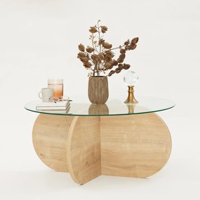 Mesa de Café Bubble - Carvalho Safira - 75cm x 35cm x 75cm