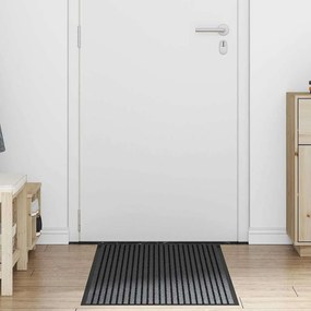 vidaXL Tapete de Entrada Preto e Cinza 60 x 180 cm Polipropileno, PVC