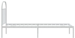 Estrutura de cama sem colchão com cabeceira 75x190 cm branco