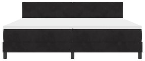 Cama Box Spring com Colchão Preta 200x200 cm Veludo
