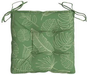 Almofadões p/ cadeira 2 pcs 50x50x7 cm tecido padrão folhas